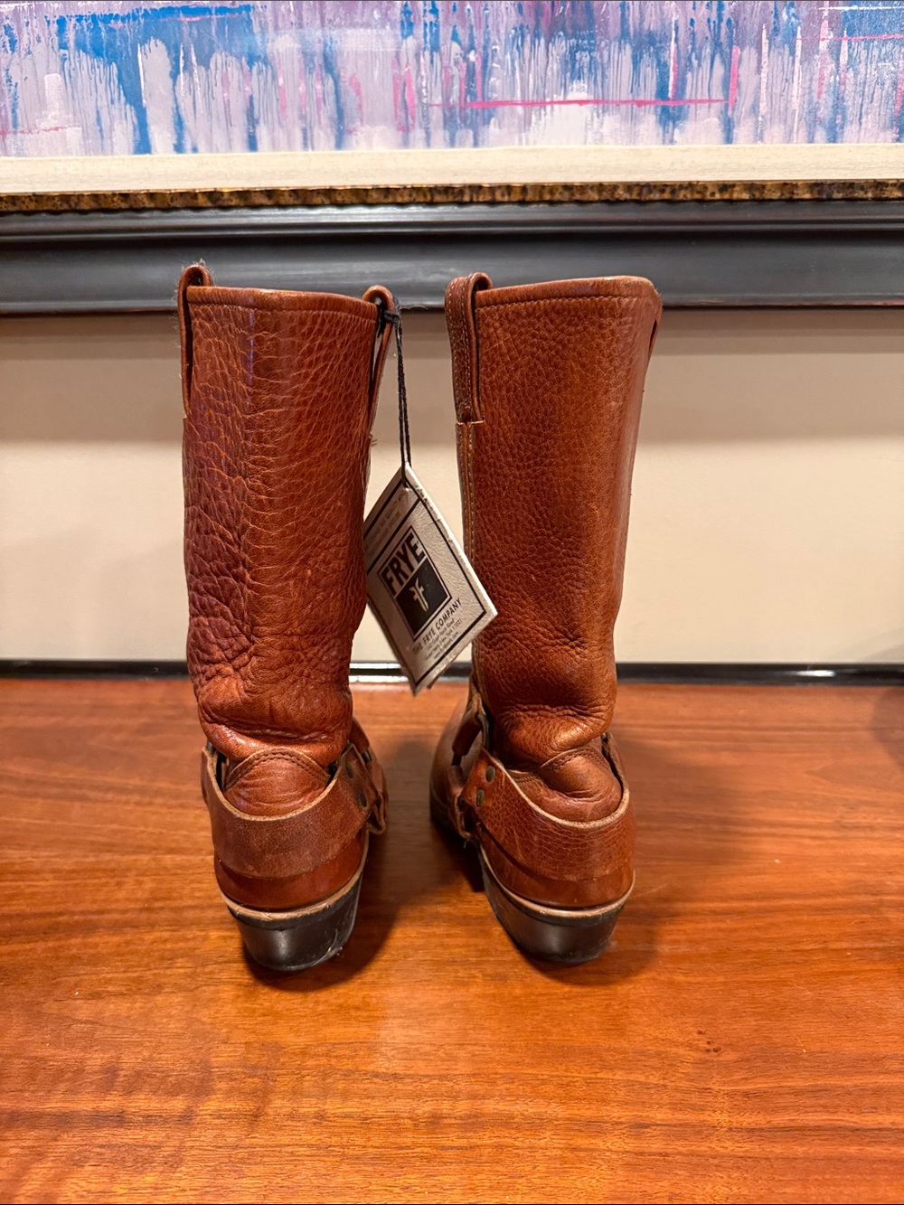 Frye Brown Leather Mid-Calf Harness Boots - Picture 4 of 10